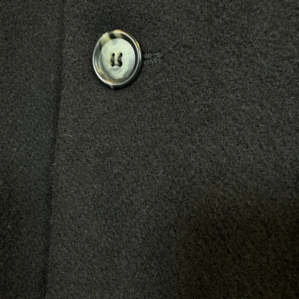 Oakton Ltd. 44r black 100% pure wool coat jacket vintage